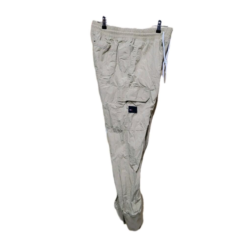 Men's Beige Cargo Jogger Pants - Lightweight Utility Style